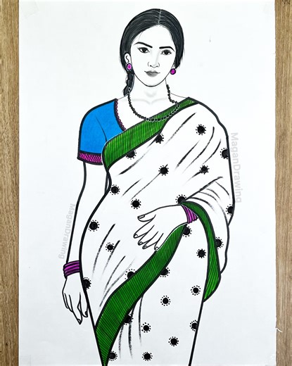 #Drawing #EasyDrawing #GirlDrawing | Magan Drawing