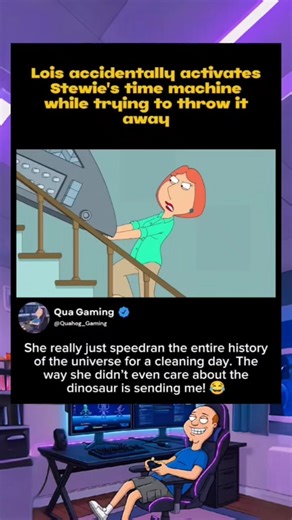 Lois accidentally activates Stewie’s time machine while trying to throw it away. #giveaway