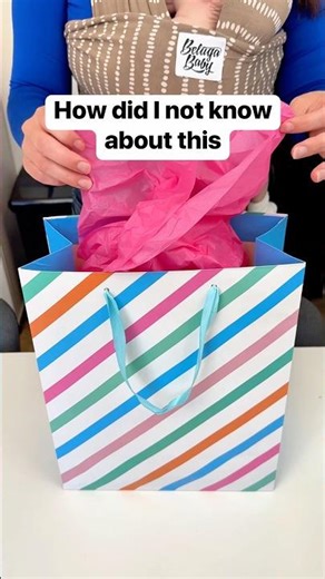 Easy way to actually close a gift bag 🎁 #giftbag #birthdayideas #wrapping