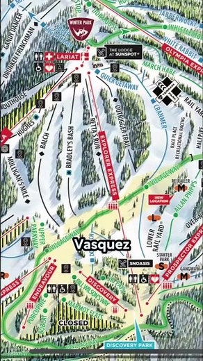 Winter Park Ski Resort : Different Areas