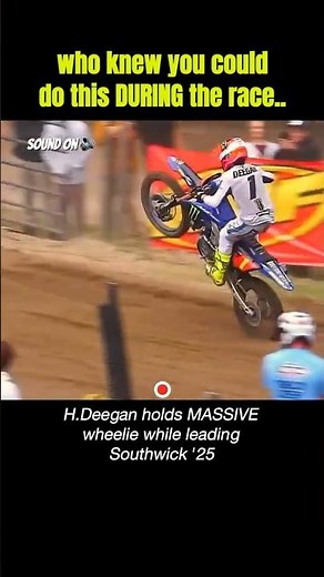 Haiden Deegan INSANE wheelie in the MIDDLE of Pro Motocross race 2025 Southwick #promotocross