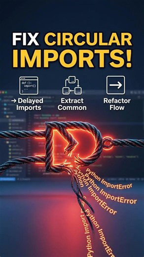 Stop aux erreurs d'import circulaire en Python #Code #PythonTips #DevWeb