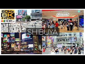 Shibuya Crossing Tokyo 8K HDR 60FPS | Night Walk, Pokémon Center & Anime Station Tour