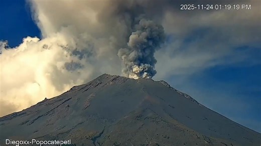 This footage captured today reveals Popocatépetl the "smoking mountain" is once again living up to its Nahuatl name. This ongoing eruption aligns with official reports from Mexico's National Centre for Disaster Prevention (CENAPRED), confirming continued low-level activity and a Yellow Phase 2 alert. For locals, ashfall from Popocatépetl is a familiar occurrence. This giant has intermittently emitted ash since 1994, part of a long history of explosive events. But familiarity doesn't negate the r