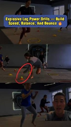 Myokinetix® Physical Therapy on Instagram: "This explosive leg power circuit — plyos, jumps, and athletic drills that light up raw power, coordination, balance, and speed. Clean gym/turf demo, quick cuts, sweat flying. Text hits the wins loud and clear: Вибухова сила ніг (explosive leg strength) + better takeoff, control, and recovery. Why this works: • Power transfer from ground → body • Soft landings = joint-friendly gains • Faster first step + higher jump • Real athletic carryover (not fluff)