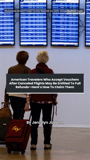 American travelers who accept vouchers after canceled flights may be entitled to full refunds: Here's how to claim them