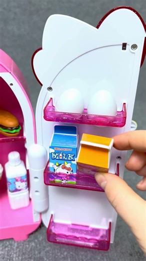 Cute Mini Food for Hello Kitty Fridge 🩷#asmr #shorts