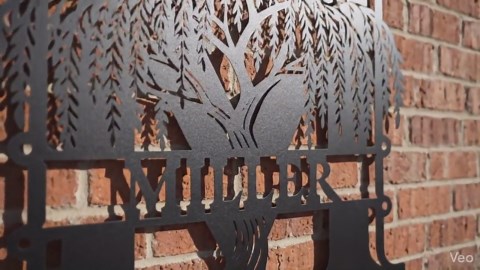 Personalized Willow Tree Monogram Sign | Custom Family Name Metal Wall Art | Housewarming Gift - Etsy