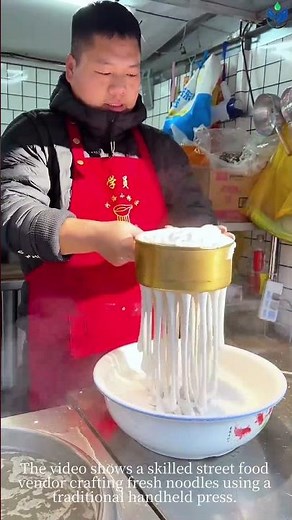 The Traditional Way To Make FRESH Noodles Using A COOL Manual Press Tool 🥢🔥