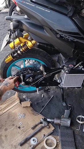 Rear disc brake installation equipped by RCB #fbyシ #fbreels #fbviral | Quickfix R a c i n g