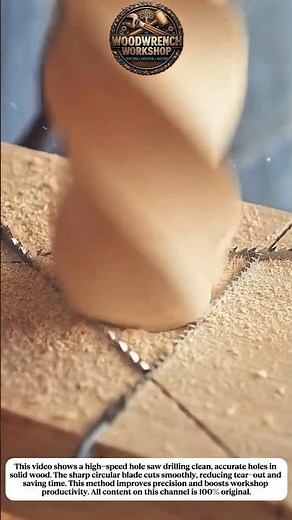 Perfect Wood Drilling Technique | Clean & Precise Hole Cutting with Hole Saw
