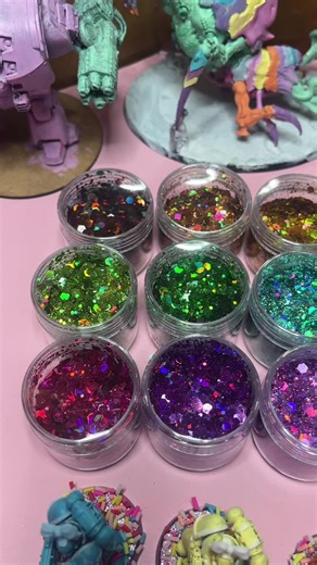 Glitter is my favourite 🩵 can't wait to do a few basing tutorials this week! #warhammer40k #warhammerpainting #warhammer40000 #minipainting #warhammer