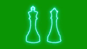 Download Chess Set Animation king queen set green screen background for free