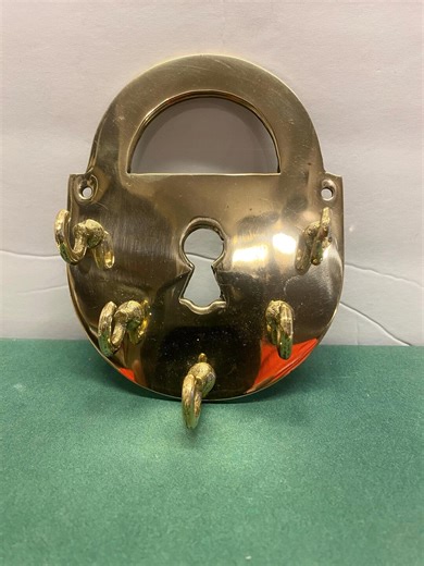 Vintage Brass Padlock Shaped Key Rack: 5 Hooks to Hang Keys, Jewelry, Wall Hook Holder - Etsy