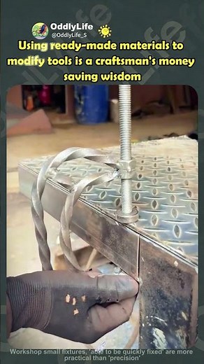 Self made simple fixture, welding is so stable that it's hard to say #clever #diy #wonder #methods