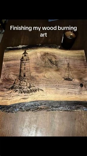 Wood art finish #pyrography #woodworking #art #woodfinishes #pyrographyart