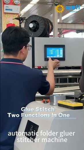 PLC Auto Carton Gluing Stitching Machine#CartonFolderGluerStitchingMachine