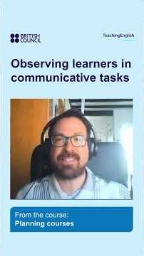 Observing learners in communicative tasks #teachingcommunity #education #teachingenglish
