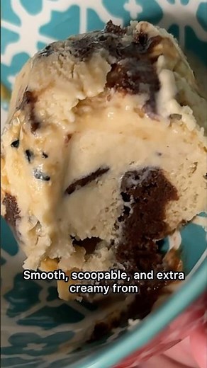Tahini Brown Butter Ice Cream w/ Miso Caramel Brownies & Sesame Brittle #food