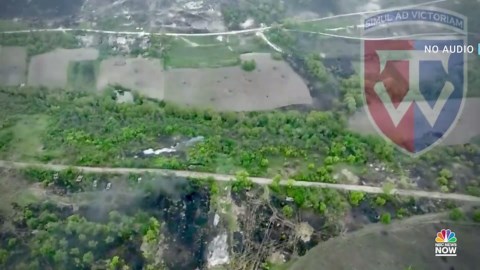 Ukrainian forces release video of destroyed bridge, military vehicles at river crossing