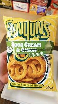 Trying The New Sour Cream & Onion Funyuns - Decent - Could Use More Flavor - #chips #food #review
