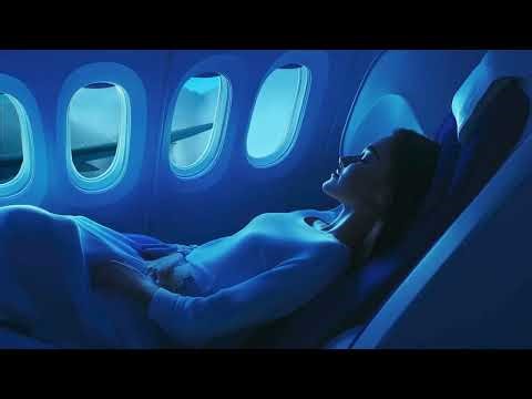 DARK Relaxing Airplane Cabin Brown Noise Ambience with 3D Sound | Includes Intermittent Turbulence