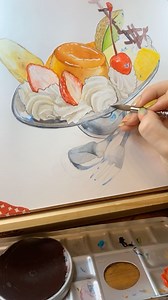 Kailene Matsuzaki (Falls) | I made a high speed video of my recent pudding illustration. 1hr sketch, 3.5hr painting. この間描いたプリンのイラストの倍速再生です！スケッチが役1時間、着彩が役3.5時間です！... | Instagram