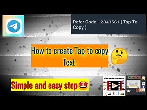 How to create "Tap to Copy" text 👍|#shorts|Telegram features|Click to copy😍