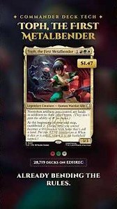 Toph, the First Metalbender - Commander Deck Tech #mtg #shorts