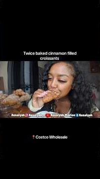 Trying Costco’s NEW Twice-Baked Cinnamon Croissant 👀🥐 #shorts