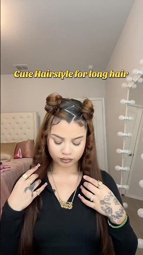 Baddie Hairstyle Tutorial 🎀 #hairstyle #hairstyling #hair #pelo #latina