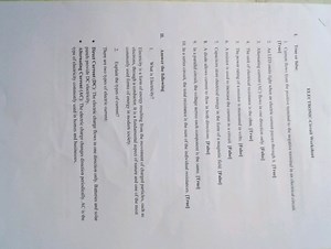ELECTRONIC-Circuit Worksheet True or false: Current flows from ... | Filo
