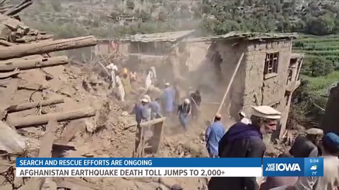 Death toll from Afghan earthquake jumps to more than 2,200 as aid agencies plead for funds
