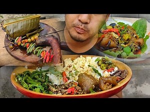 Naga indigenous food || gills mushroom chutney || Naga mukbang.