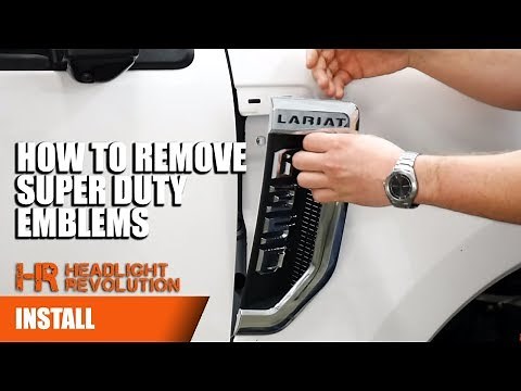 How to remove 2017-2018 Ford Super Duty Fender Emblem F250 F350 Badges | Headlight Revolution
