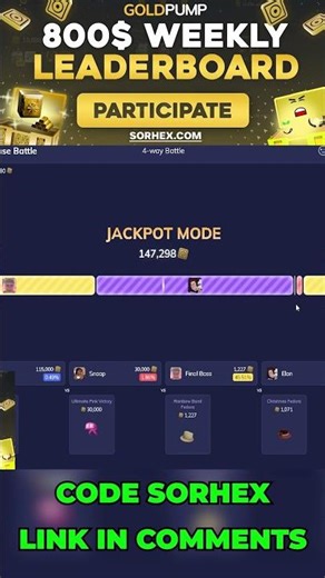 HALF A % WIN #goldpump #rbxgold