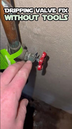 How To Fix A Dripping Valve WITHOUT Any Tools #diy #valve #leaking #basement #plumber #handyman