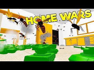 ARMY ANTI-AIRCRAFT VEHICLES VS SWARMS OF GIANT FLYING INSECTS! - Home Wars Gameplay
