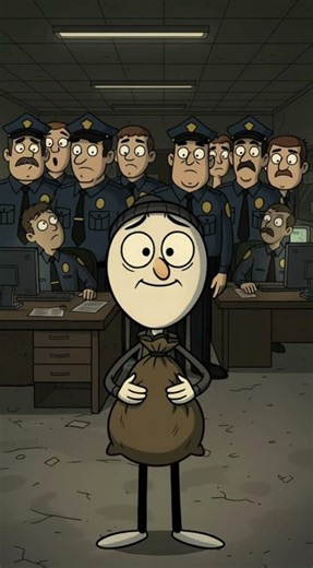 Thief Accidentally Robs a Police Station 😂 | Funny Crime Comedy #shorts #funny #crimestory