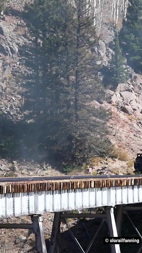 D&RGW 463 does a photo ruby at Cascade om the Cumbres and Toltec Scenic Railroad Repost from https://www.instagram.com/reel/C2kZgk9LA-e/?igsh=ZDE1MWVjZGVmZQ== | Denver and Rio Grande Western Railroad
