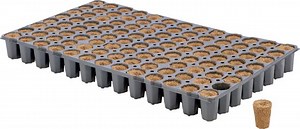 Eazy Plug CT104C - zaaitray en stektray met 104 pluggen - ø 3,5 cm 5 cm hoog, Biobased | bol