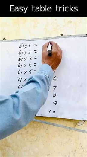 easy table of 61 #viralvideos #education #maths