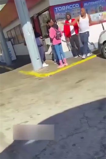She got caught red-handed! After warning her repeatedly about hanging around people involved in theft and crime, the father finally stepped in and pulled his daughter away himself.