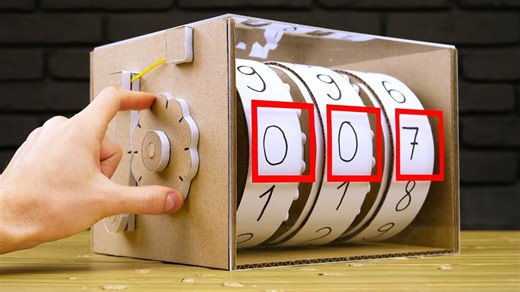 DIY mechanical counter from cardboard
