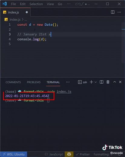 FORMAT THIS #programming #techtok #dates #vscode #ai