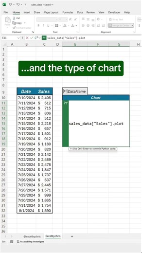 HOW TO USE PYTHON PLOT IN EXCEL #yt #shorts #excel #python #chart #chartanalysis #data