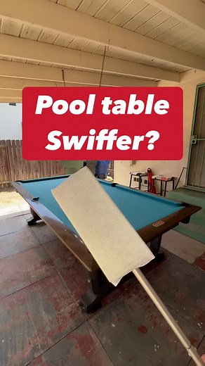 Clean pool table using a swiffer #8ball #billiard #pooltable #cleaning #foryou #9ball | Braxton Powers