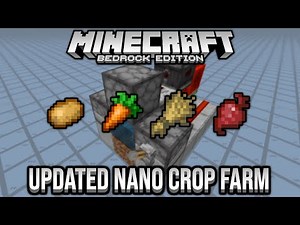 Updated Fast Nano Crop Farm Minecraft Bedrock Tutorial 1.17