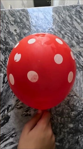 POV: Red Polka Dot Balloon VS Yellow Zebra Balloon Drop Test 💦🎈 | ASMR Satisfaction in 4K