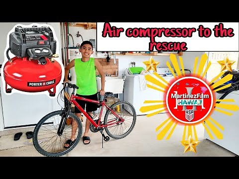 How to Inflate Bicycle Tires using Air Compressor | Family Vlog 9️⃣1️⃣
